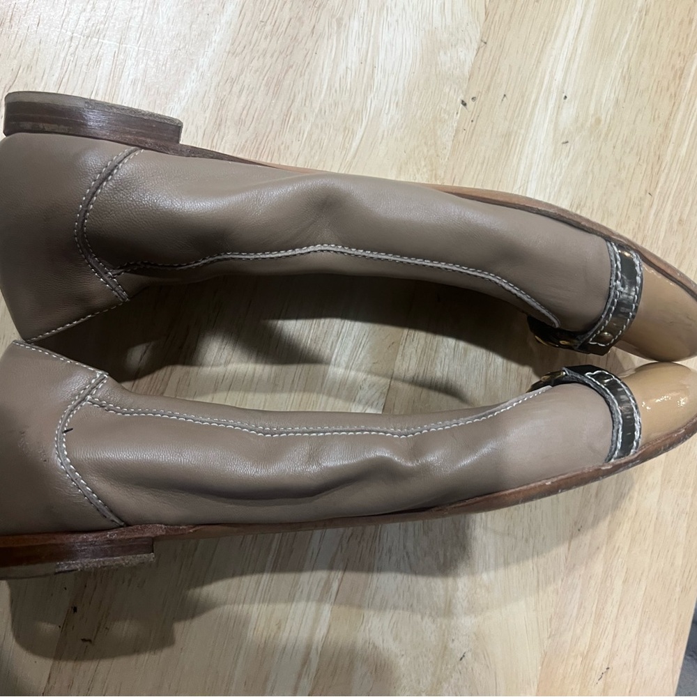 AGL flats ballerina with buckle tan size 39 - Picture 10 of 14